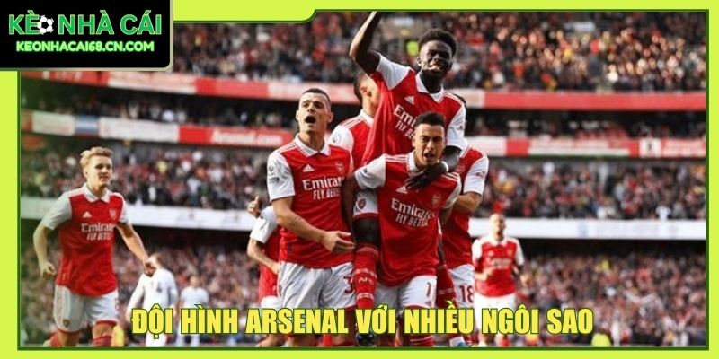 Đội hình Arsenal với nhiều ngôi sao